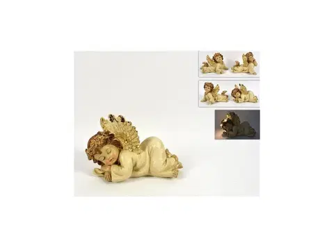 Sošky, figurky - anjeli MAKRO - Anjel svietiaci 12x17cm různé druhy