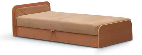 Postele NABBI Pinerolo 80 L jednolôžková posteľ (váľanda) s úložným priestorom svetlohnedá