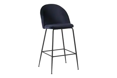 Barové stoličky Norddan Dizajnová barová stolička Kristopher, modrá / čierna