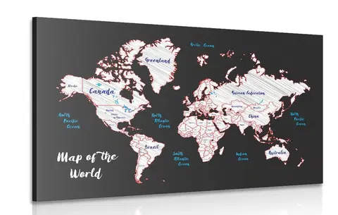 Obrazy mapy Obraz jedinečná mapa sveta