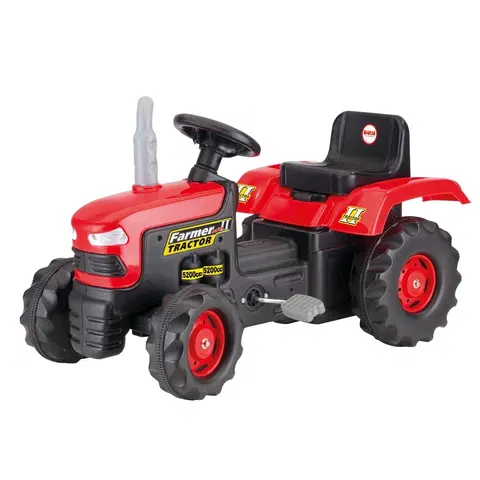 Detské vozítka a príslušenstvo Dolu Veľký šliapací traktor, červená