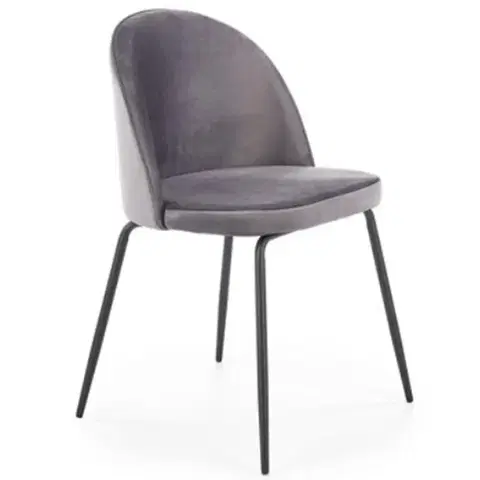 Čalúnené stoličky Stolička W143 šedá