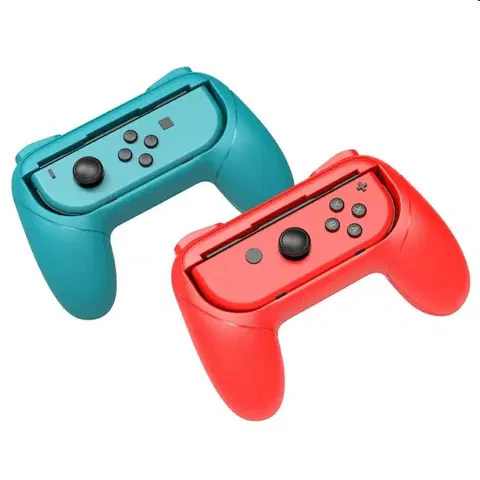 Príslušenstvo k herným konzolám iPega gamepad Grip pre Nintendo Joy-Con ovládače, modrýčervený (2ks) PG-SW087