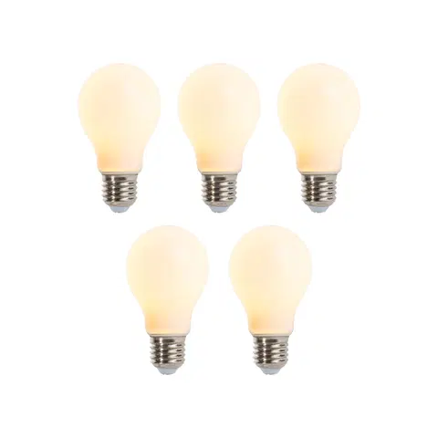Ziarovky Sada 5 ks E27 stmievateľných LED žiaroviek A60 matných 5W 380lm