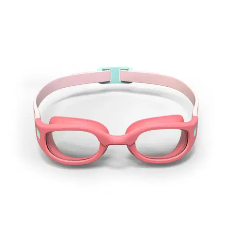 plávanie Plavecké okuliare Soft veľkosť S číre sklá ružovo-tyrkysové