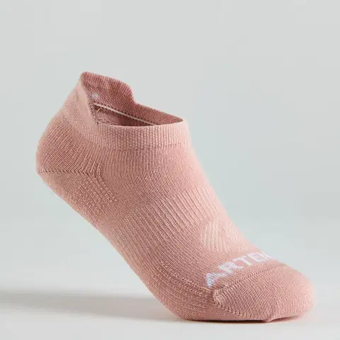bedminton Detské nízke tenisové ponožky RS 160 3 páry modré, biele, ružové