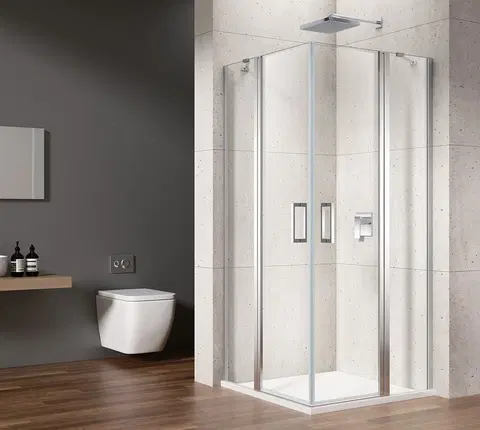 Sprchové dvere GELCO - LORO obdĺžniková sprchová zástena 900x800, rohový vstup GN4890-02