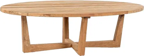Stolčeky DEOKORK Záhradný masívny teakový stôl FLORES RECYCLE (rôzne dĺžky) 260x120 cm