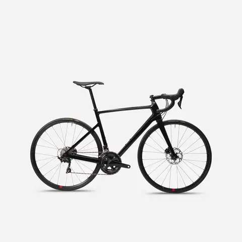 bicykle Cestný bicykel EDR CF Disque 105 čierny