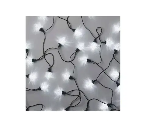 Vianočné osvetlenie  D5ZC01 50 LED reťaz 9,8 m šišky vonkajšie aj vnútorné studená biela