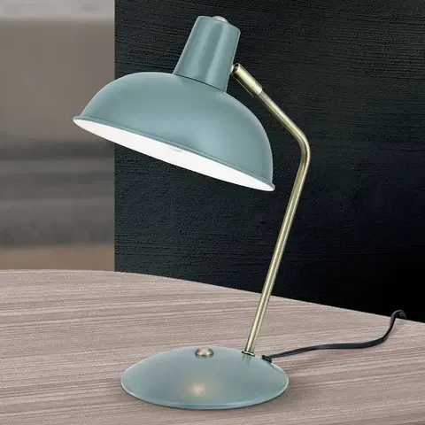 Stolové lampy na písací stôl Orion Vintage vzhľad – stolná lampa Fedra zelená