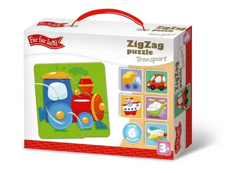 Hračky puzzle FAR FAR LAND - ZigZag puzzle dopravné prostriedky