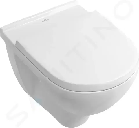 Záchody VILLEROY & BOCH - O.novo Závesné WC s doskou SoftClose, Combi-Pack, s CeramicPlus, biela 5660H1R1