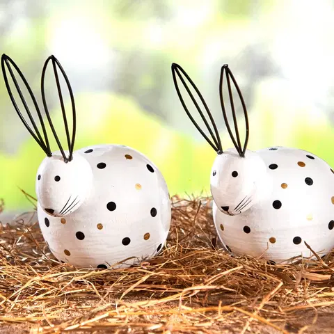 Drobné dekorácie a doplnky Dekorácia "Zajac s bodkami"
