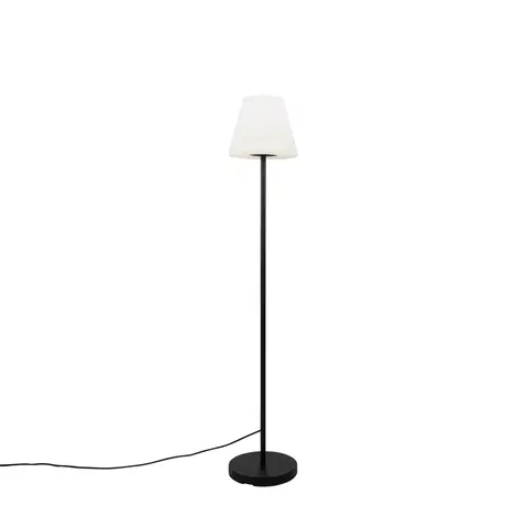 Vonkajsie osvetlenie Inteligentná moderná vonkajšia stojaca lampa čierneho odtieňa bielej farby vrátane Wifi A60 - Virginia