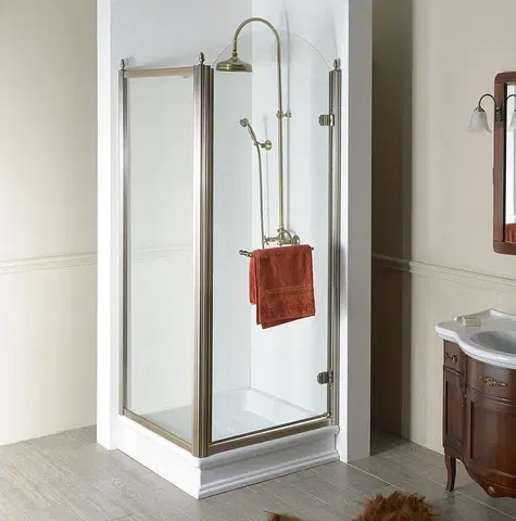 Sprchové dvere GELCO - ANTIQUE obdĺžniková sprchová zástena 900x1000 R varianta GQ1390RCGQ5610C