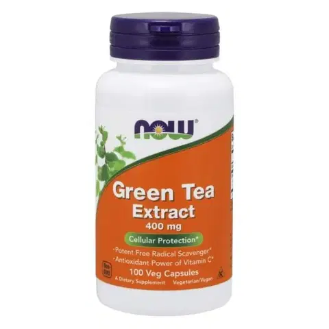 Ostatné spaľovače tukov NOW Foods Extrakt zeleného čaju 400 mg 100 kapsúl