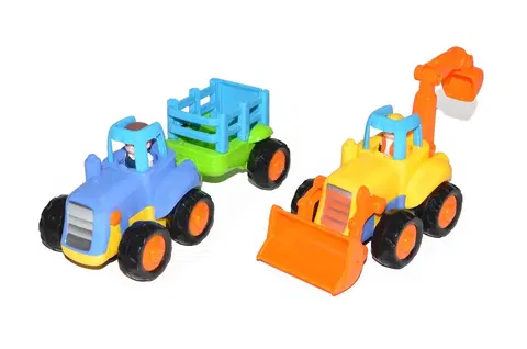 Hračky - dopravné stroje a traktory WIKY - Traktor a báger