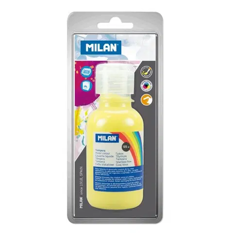 Kreatívne a výtvarné hračky MILAN - Temperová farba 125 ml žltá - blister