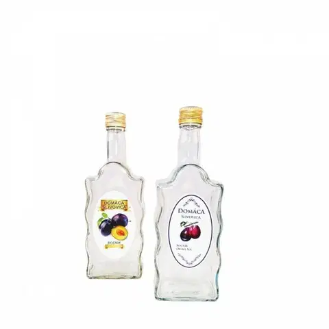 Shakery Kinekus Sklenená fľaša, 500 ml, hranatá, SLIVOVICA, s uzáverom na závit, kláštorná