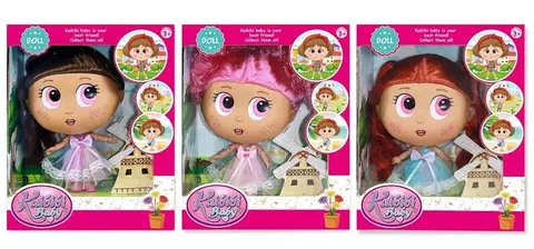 Hračky bábiky WIKY - Kaibibi Bábika okatá v sviatočných šatách 18cm, Mix Produktov