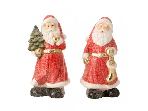 Vianočné dekorácie SANTA figúrka rôzne druhy