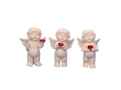 Sošky, figurky-anjeli MAKRO - Anjel so srdcom 10,5cm rôzne motívy