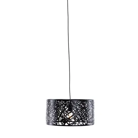 Zavesne lampy Moderne hanglamp zwart - Ludwig