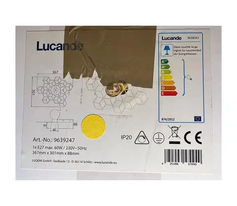 Svietidlá Lucande Lucande - Nástenné svietidlo ALEXARU 1xE27/60W/230V 