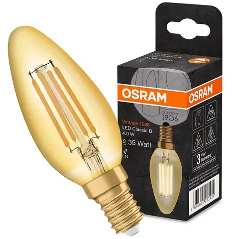 Vláknové žiarovky Žiarovka LED OSRAM B35 E14 4W 2400K
