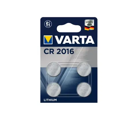 Predlžovacie káble VARTA Varta 6016101404 - 4 ks Líthiová batéria gombíková ELECTRONICS CR2016 3V 