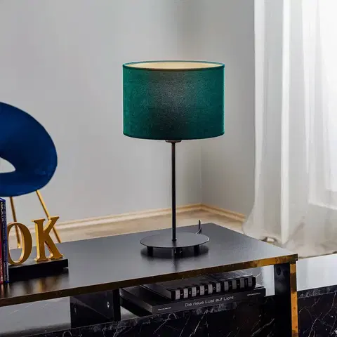 Stolové lampy Duolla Stolová lampa Golden Roller 50 cm zelená/zlatá
