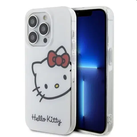 Puzdrá na mobilné telefóny Zadný kryt Hello Kitty IML Head Logo pre Apple iPhone 15 Pro, biela 57983116899