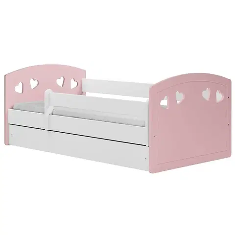 Jednolôžkové postele Detská posteľ Julia +SZ+M Mix Púdrová ružová 80x160