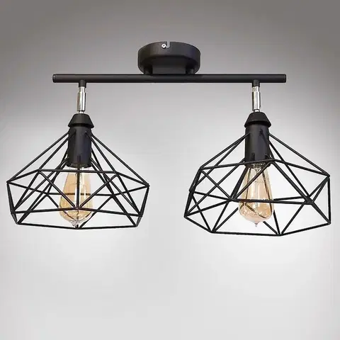Moderné lampy do obývačky Lampa Szach 2711/Z-B-2 čierna Lw2