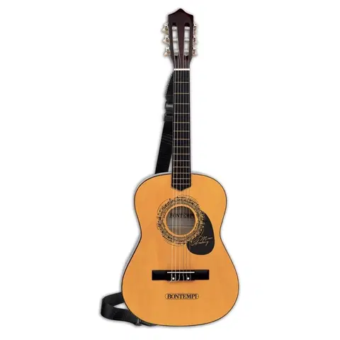 Hudobné hračky BONTEMPI - Drevená gitara 92 cm s popruhom cez rameno