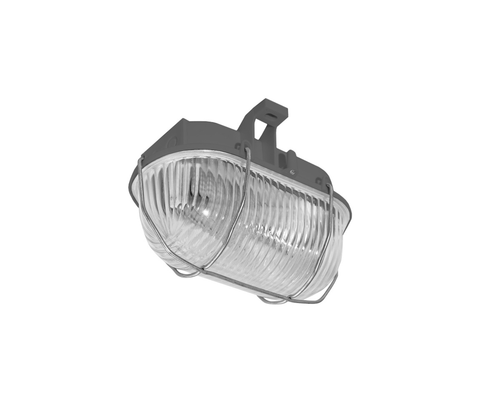 Záhradné lampy  SOK-60/S - Vonkajší stropné svietidlo OVAL KOV 1xE27/60W/230V sivá