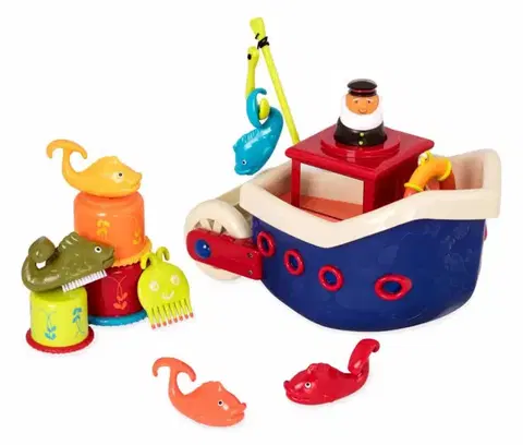 Hračky do vody B-TOYS - Loď s kapitánom Fish & Splish