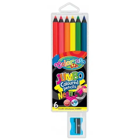 Hračky PATIO - Colorino pastelky Jumbo Neon 6 farieb