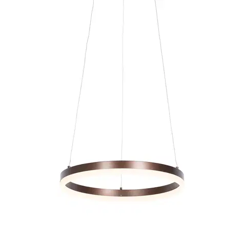 Zavesne lampy Dizajnové závesné svietidlo bronzové 40 cm vrátane LED 3-stupňovo stmievateľné - Anello
