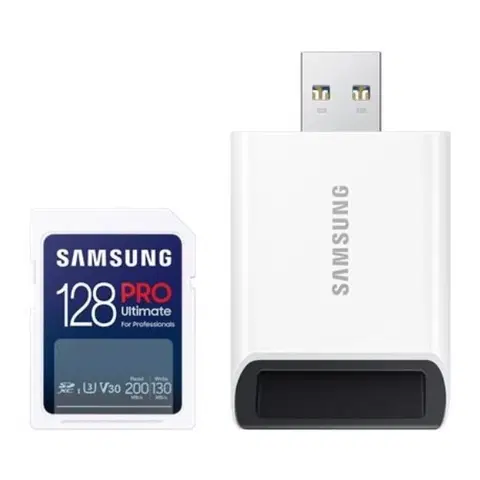 Pamäťové karty Samsung SDXC karta 128 GB PRO Ultimate s adaptérom