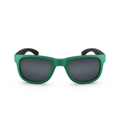 jachting Slnečné okuliare na turistiku pre deti (4-8 rokov) MH K140 kategória 3 sivo-zelené