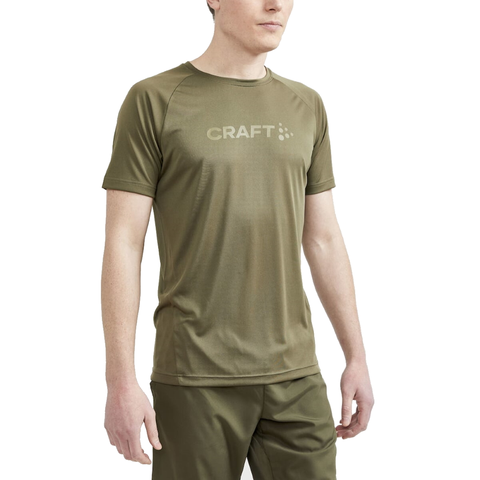 Pánske tričká CRAFT CORE Unify Logo tmavo zelená - XXL