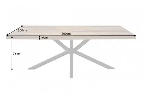 Jedálenské stoly Jedálenský stôl MORFEUS Dekorhome 200x100x76 cm