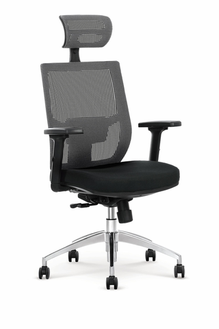 Kancelárske stoličky HALMAR Admiral kancelárska stolička s podrúčkami čierna / sivá