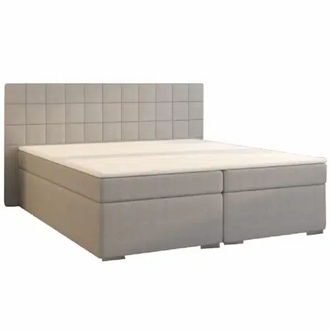 Postele Boxspringová posteľ, 180x200, sivá, NAPOLI MEGAKOMFORT VISCO