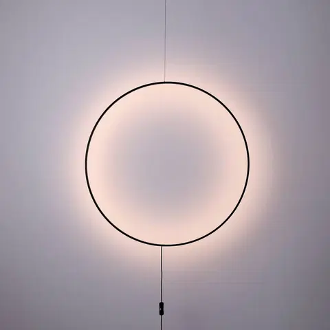 Nástenné svietidlá Viokef LED nástenné svietidlo Shadow, kruhové, Ø 61 cm