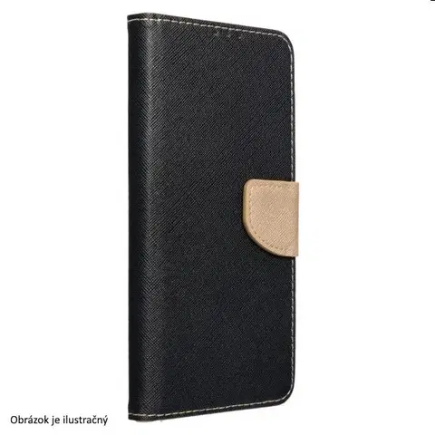Puzdrá na mobilné telefóny Knižkové puzdro FANCY Book pre Xiaomi Redmi A2, čierna/zlatá TEL187070