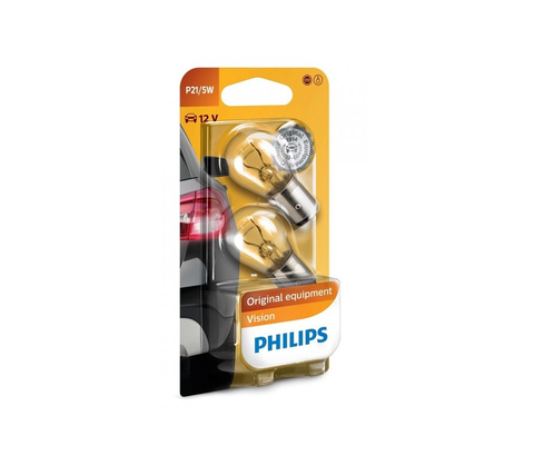 Žiarovky Philips SADA 2x Autožiarovka Philips VISION 12499CP BAY15d/5W/12V 