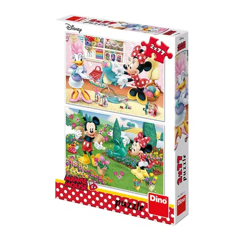 Hračky puzzle DINO - Walt Disney Pracovitá Minnie 2x77 dielikov